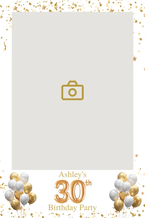 Fotostrip-ontwerp voor Ashleys 30e verjaardag
