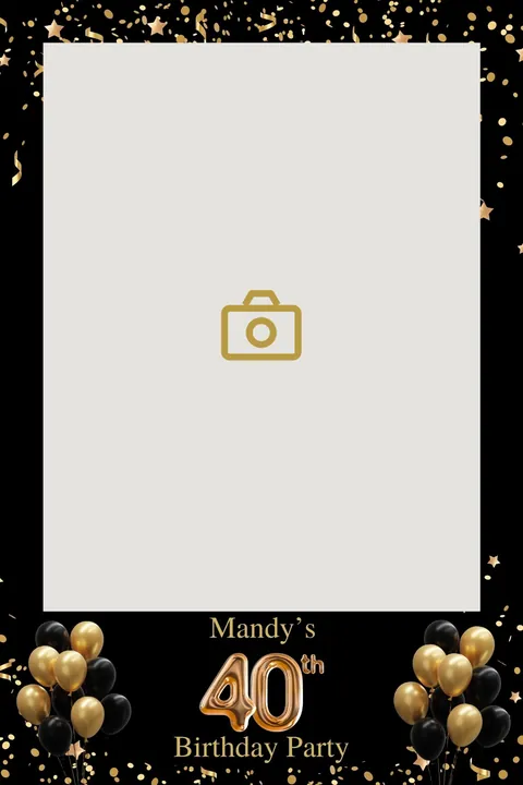 Fotostrip-ontwerp voor Mandy's 40e verjaardag