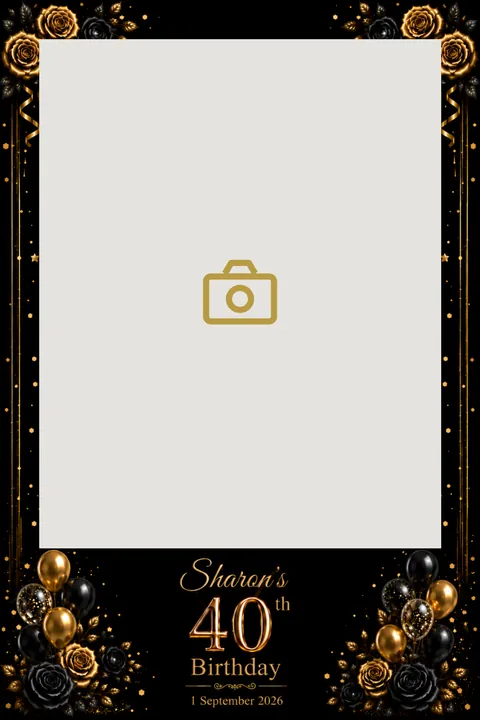Fotostrip-ontwerp voor Sharons 40e verjaardag
